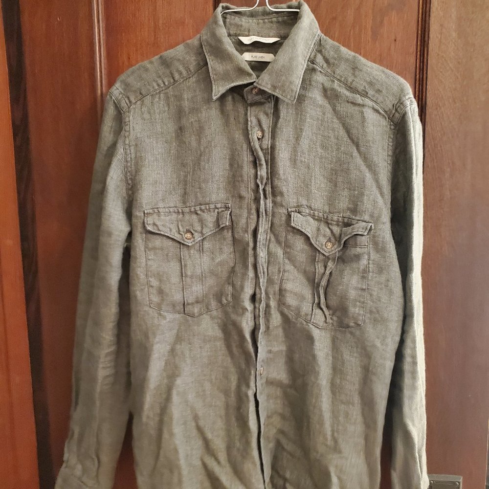 SuitSupply Linen 2 Pocket Casual Shirt NWOT